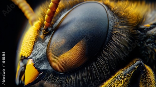 Close up of bee eyes