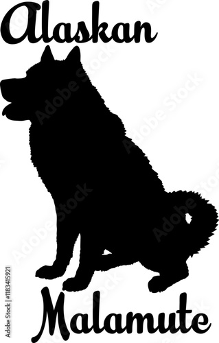 Alaskan Malamute.svg dog silhouette, dog, dog breeds, logo, vector, love me love my dog, silhouette, i love my dog, animal, illustration, icon, sign, design, black, symbol, pet, love

