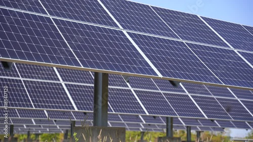 Solar panel(solar cell) follow sun systems, alternative energy to conserve the world is power photovoltaic module for clean electric production to green energy and renewable energy.