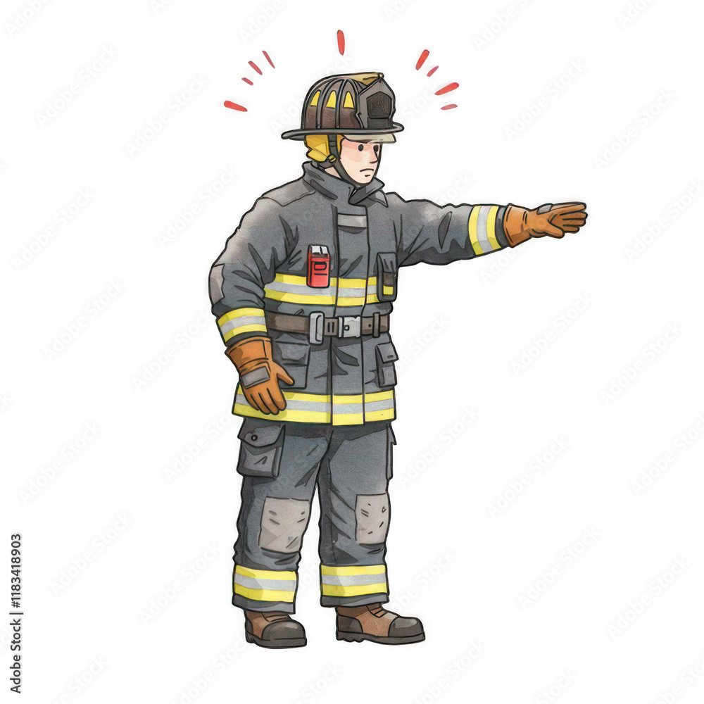 Firefighter Responding to Emergency Call Urban Street Illustration Daytime Action Scene Heroic Concept Firefighter Responding to Emergency Call Urban Street Illustration Daytime Action Scene Heroic Concept