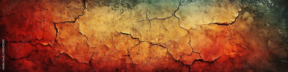 Obraz premium Fiery Cracked Earth Texture 