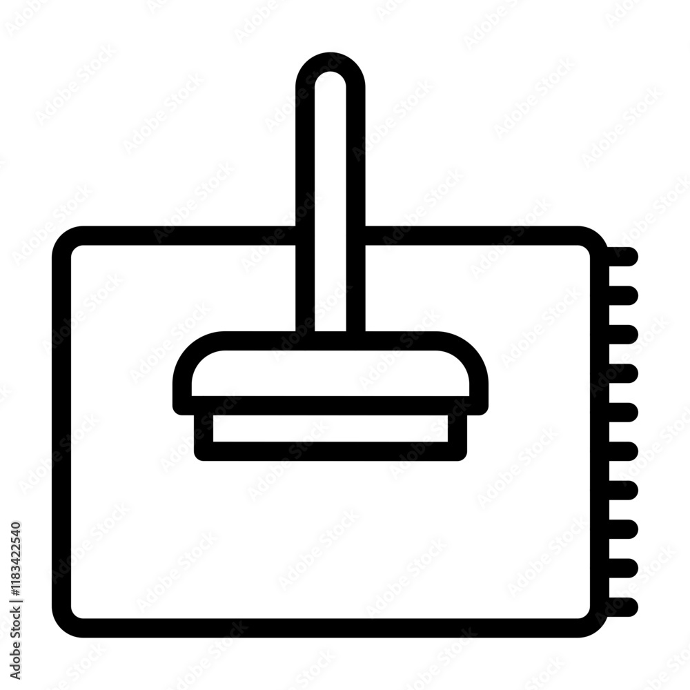 Carpet Sweeper Vector Line Icon Design Carpet Sweeper Vector Line Icon Design