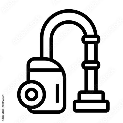 Vacuum Attachments Vector Line Icon Design