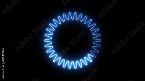 blue Neon Shape Motion