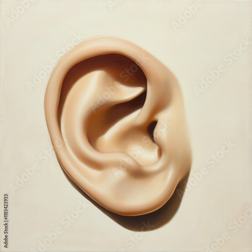 Wallpaper Mural The Human Ear: A Realistic Oil Painting Torontodigital.ca