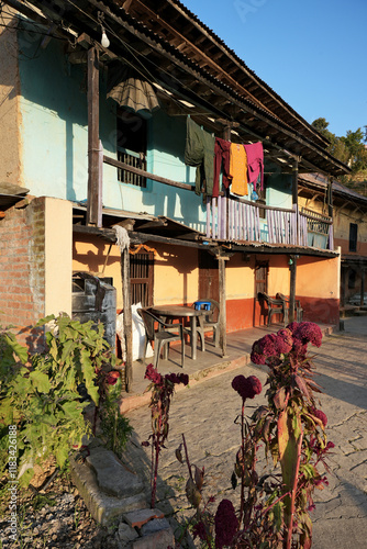 Dhulikhel, jewel of Nepal with mountain view photo