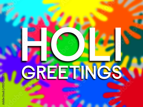 Graphic design depicting the Indian festival Holi, the festival of colors