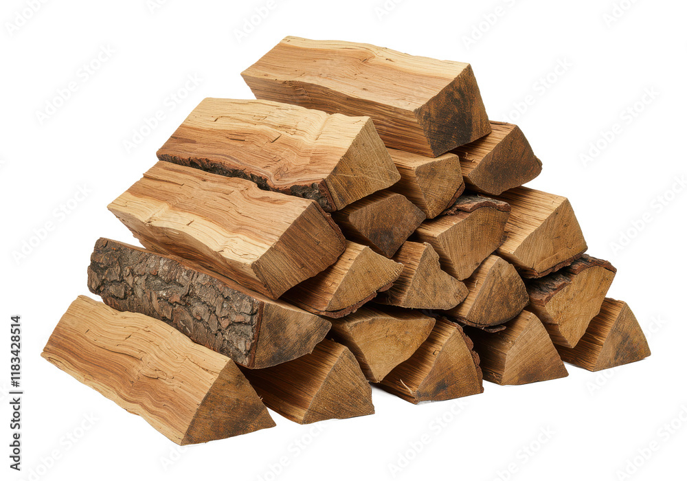 Pile of firewood isolated on white background, no depth of field, sharp. Pile of firewood isolated on white background, no depth of field, sharp.