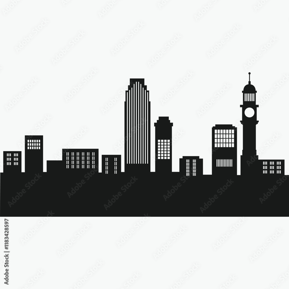 Obraz premium cityscape buildings isolated icon