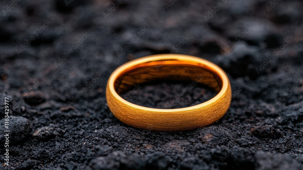 A golden ring resting on ashes, symbolizing the lasting economic impact of war and its devastation.
A golden ring resting on ashes, symbolizing the lasting economic impact of war and its devastation.