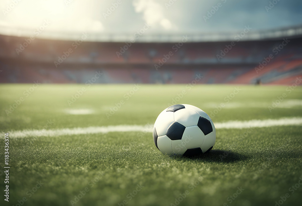 Fototapeta premium field line american athlete athletic background ball brown closeup colours corner dream 