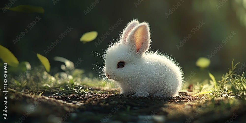 A charming depiction of a cute little baby white rabbit is showcased. This lovable baby rabbit captures attention with its endearing features and delightful personality. A charming depiction of a cute little baby white rabbit is showcased. This lovable baby rabbit captures attention with its endearing features and delightful personality.