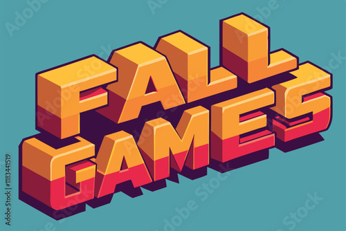 Fall Games 3D Text Effect, quiz time text style effect template editable.Movie Night 3D Editable Text Effect
