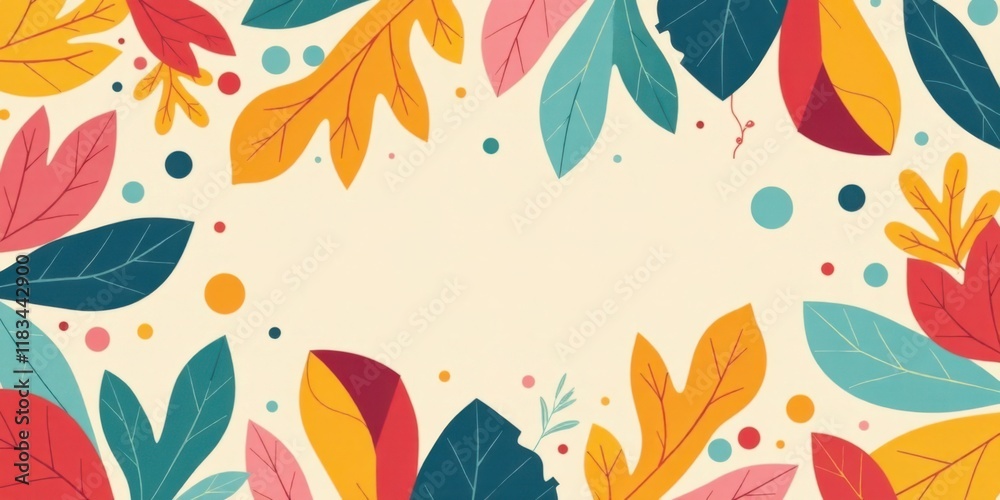 Vibrant Autumnal Leaf Border Design for Festive Projects Vibrant Autumnal Leaf Border Design for Festive Projects