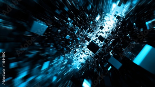 Fototapeta Naklejka Na Ścianę i Meble -  Blue Square Universe