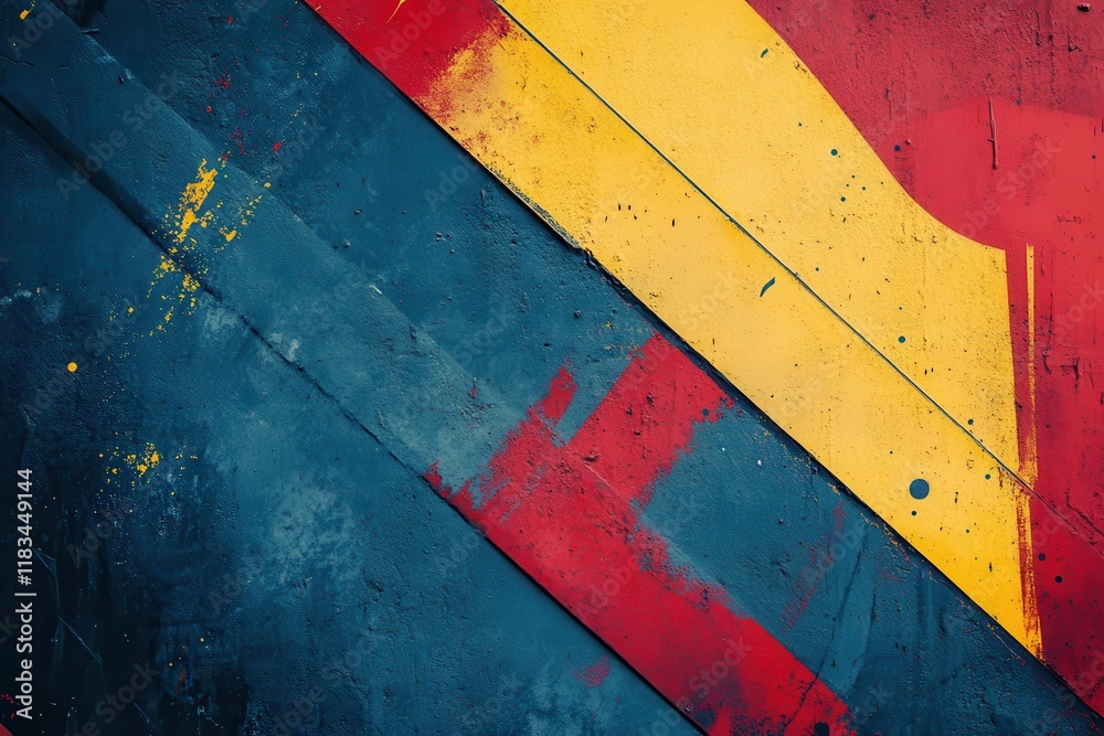 Naklejka premium Abstract Diagonal Paint Stripes, Urban Texture, Grunge Background, Design Element