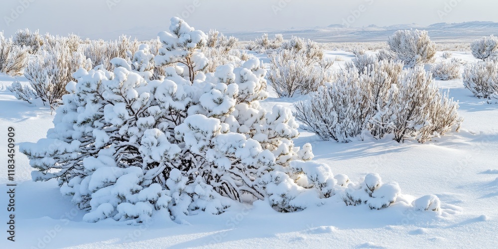 Snow covered juniper bush in winter showcases the beauty of juniper during the cold season. This winter scene highlights the juniper s resilience against snowy conditions. Snow covered juniper bush in winter showcases the beauty of juniper during the cold season. This winter scene highlights the juniper s resilience against snowy conditions.