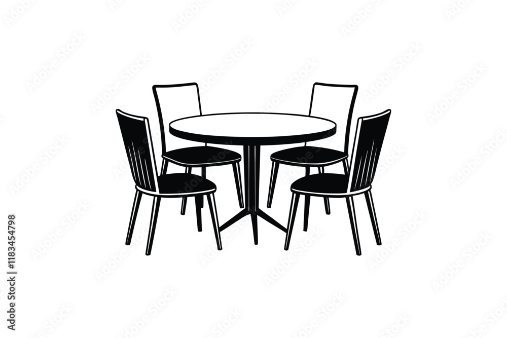 chairs and table chairs and table