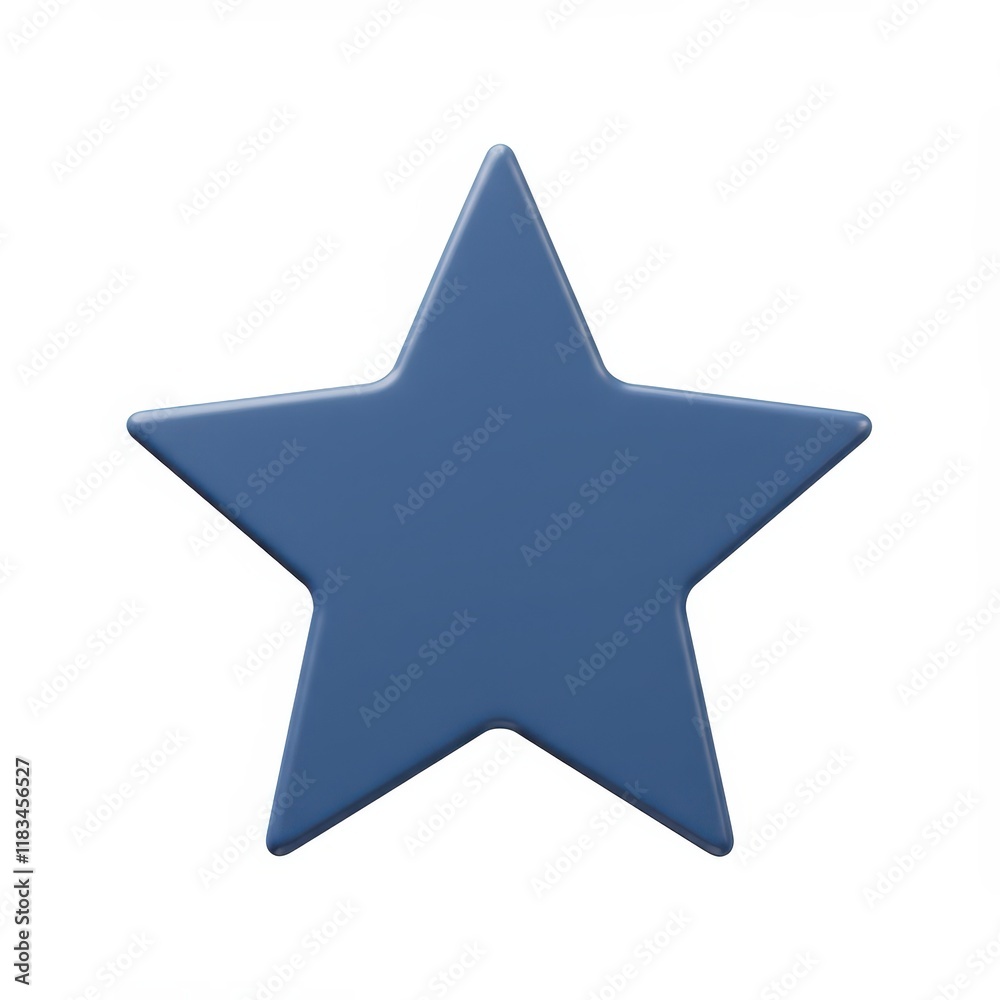 3D star icon isolated on white background 3D star icon isolated on white background