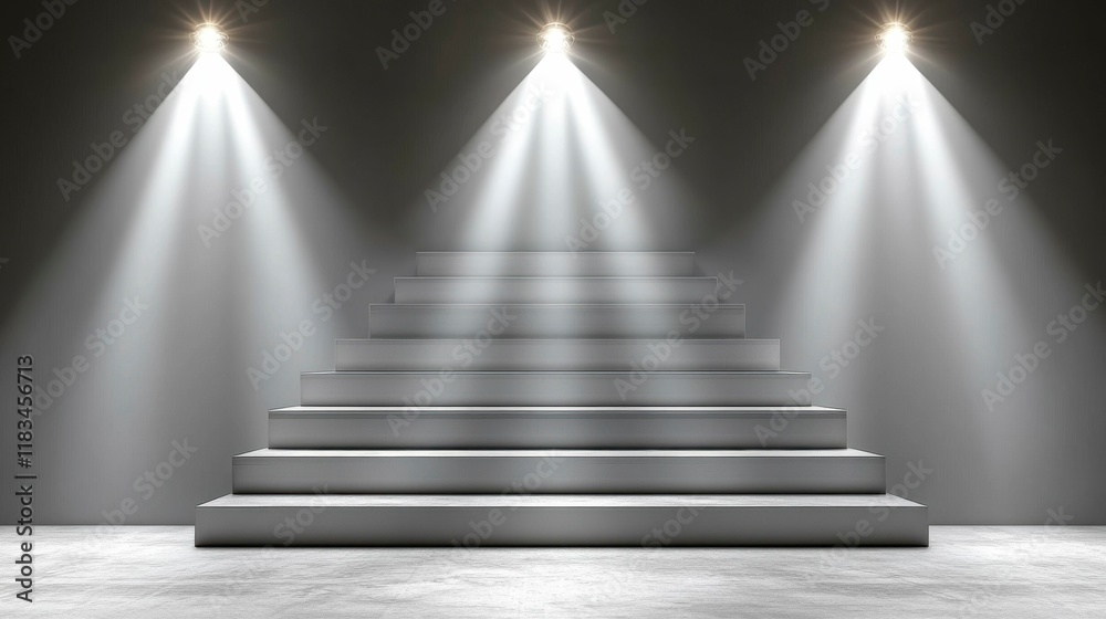 Obraz premium Isolated podium with a simple, clean design and a soft, neutral background, emphasizing its functional design for lectures or public speaking events.