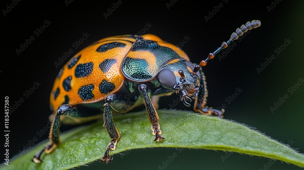 Cerotoma trifurcata, commonly referred to as the bean leaf beetle, is an intriguing insect species known for its impact on legume crops. The bean leaf beetle displays unique characteristics and