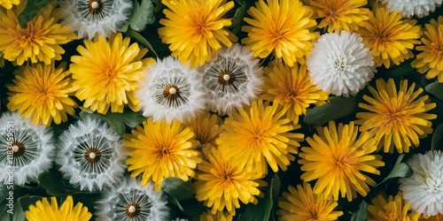 Dandelion flowers are renowned for their medicinal properties. The dandelion root is used in folk medicine for treating stomach and liver issues, high cholesterol, diabetes, and various diseases, photo