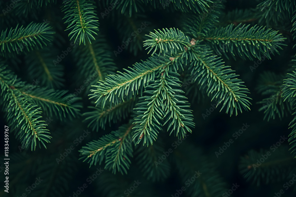 Detailed View of Evergreen Pine Needles on a Branch Highlighting the Texture and Natural Beauty. Generative AI Detailed View of Evergreen Pine Needles on a Branch Highlighting the Texture and Natural Beauty. Generative AI