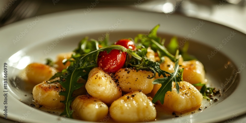 Italian culinary traditions highlight gnocchi, a delightful dish featuring cheese and peppery arugula, creating a perfect fusion of flavors in Italian cuisine.