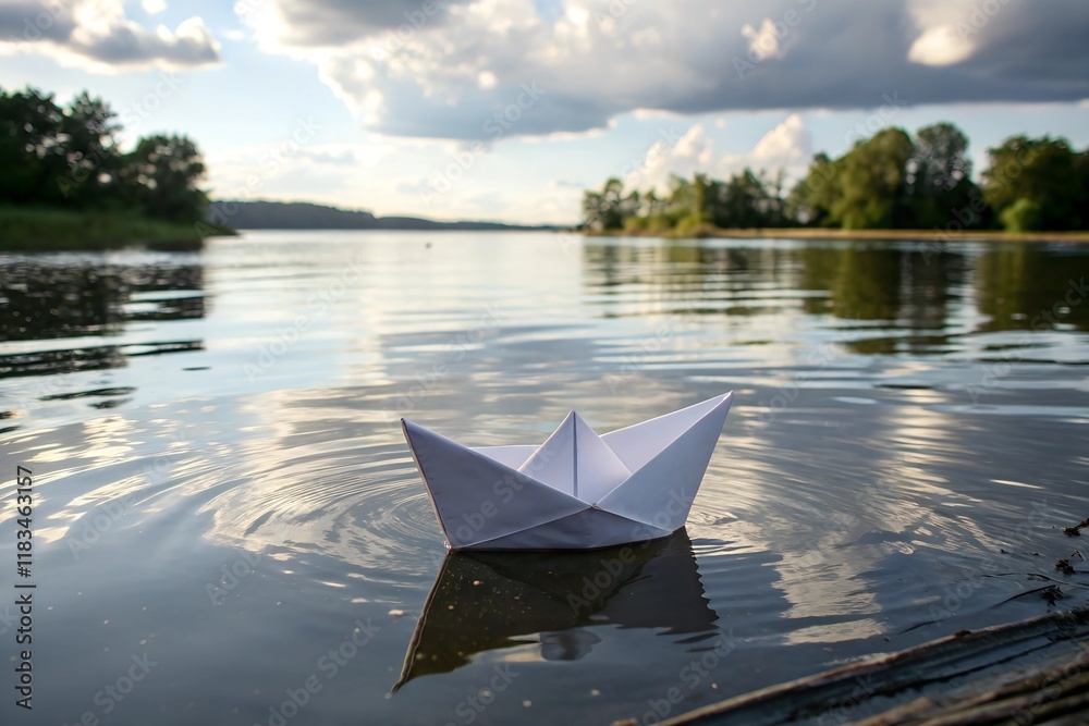 Obraz premium a paper boat