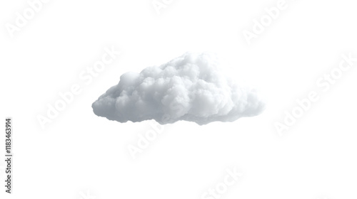 Crystal ball with smoke and clouds on white background