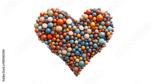 Colorful Bead Heart Design for Valentine's Day photo