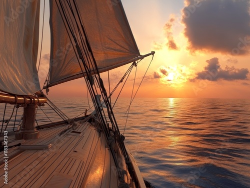 Sailing into the Sunset  - ai