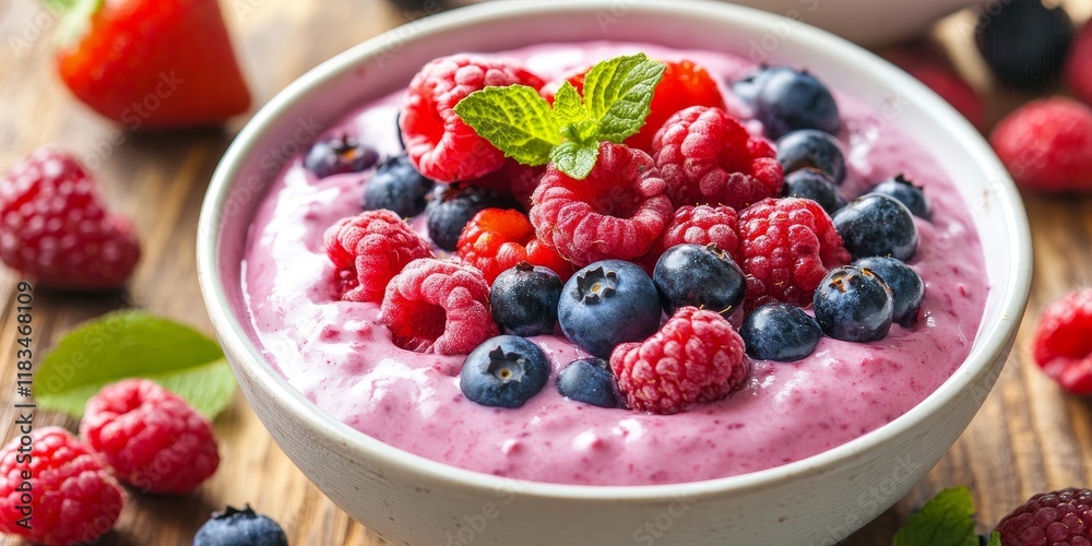 Nutritious breakfast bowl featuring vibrant berries, presenting a delicious blend for a healthy start. This healthy bowl is perfect for those seeking a berry infused breakfast option. Nutritious breakfast bowl featuring vibrant berries, presenting a delicious blend for a healthy start. This healthy bowl is perfect for those seeking a berry infused breakfast option.