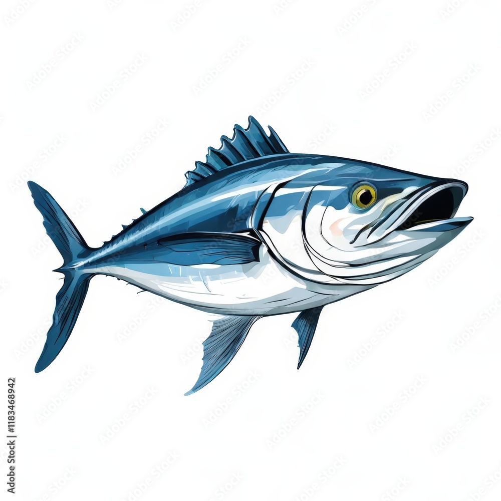 Fototapeta premium the AI Image Generator, Illustration of a Tuna Fish