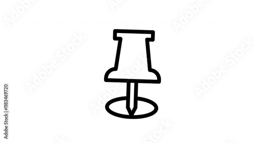 icon line motion graphic pin