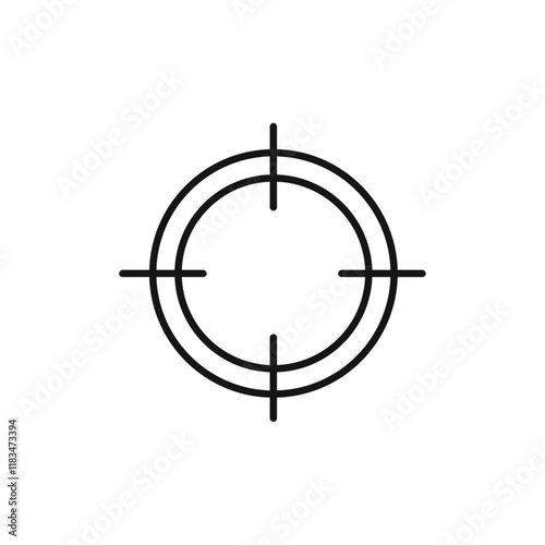 Aim icon Isolated flat vector in outline