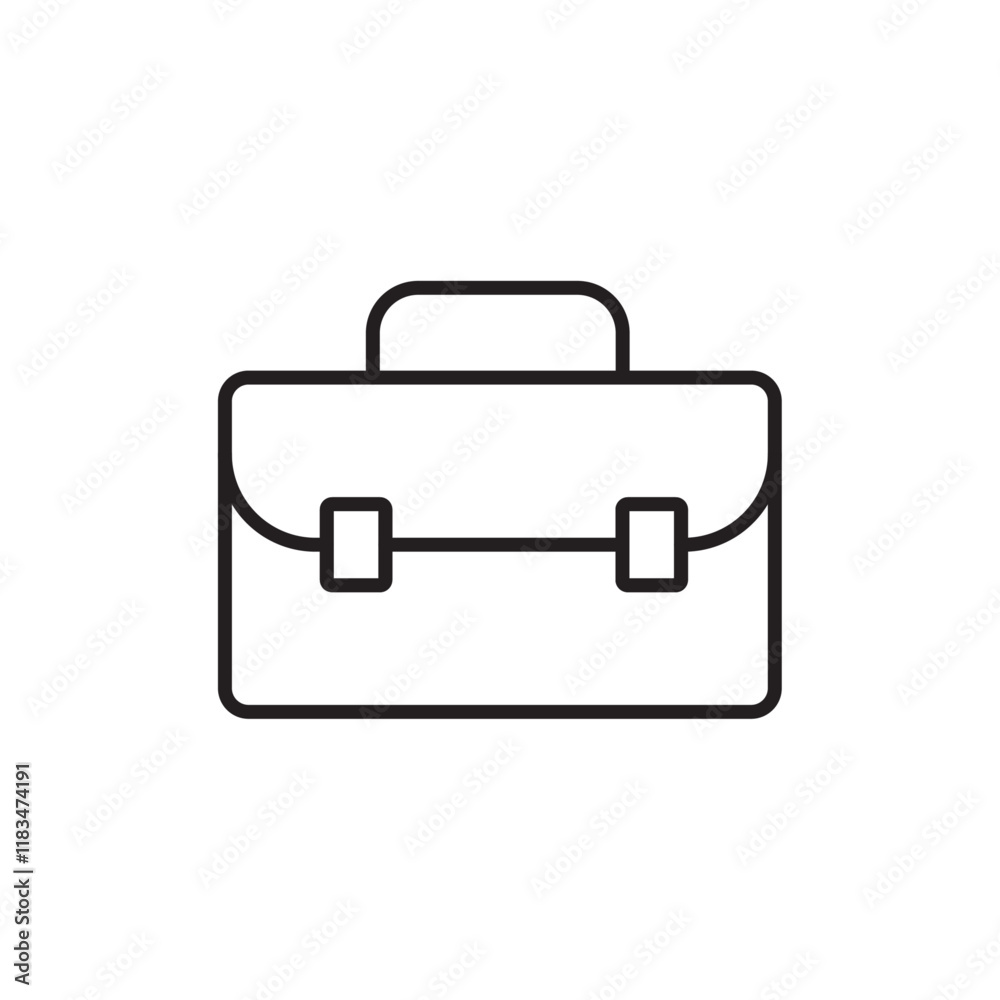 Briefcase icon Isolated flat vector in outline Briefcase icon Isolated flat vector in outline