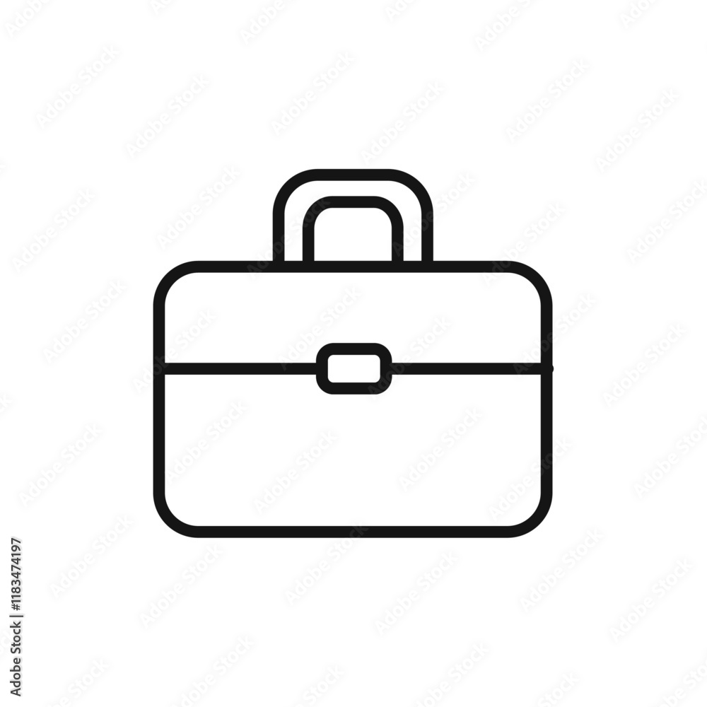 Briefcase icon Isolated flat vector in outline Briefcase icon Isolated flat vector in outline