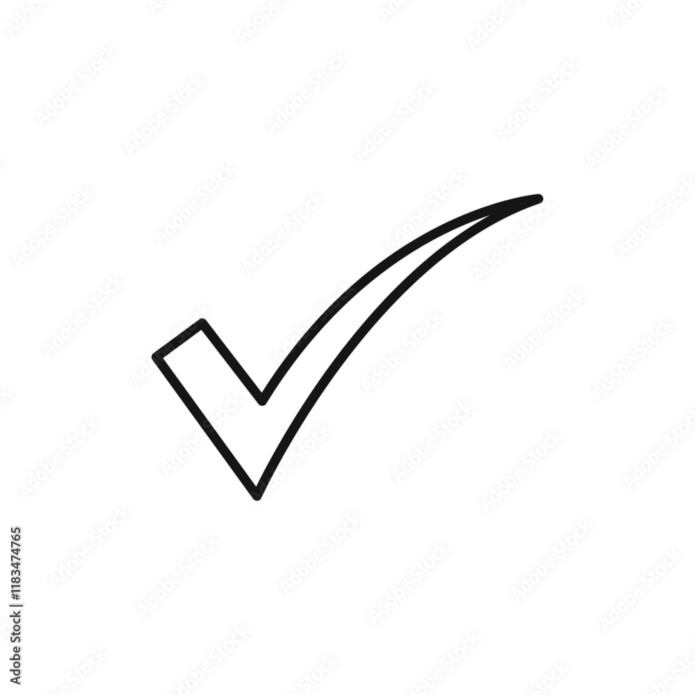 Check icon Isolated flat vector in outline Check icon Isolated flat vector in outline
