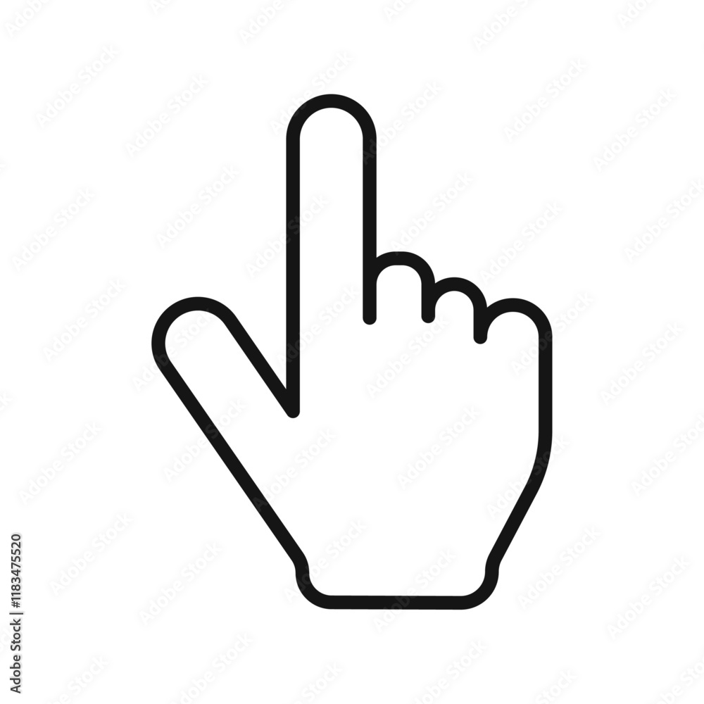 Cursor hand icon Isolated flat vector in outline Cursor hand icon Isolated flat vector in outline