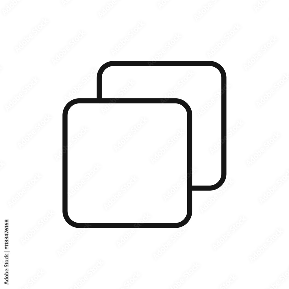 Duplicate icon Isolated flat vector in outline Duplicate icon Isolated flat vector in outline
