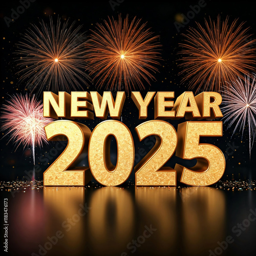 Celebration of New Year 2025 with festive decorations and joyful atmosphere, symbolizing hope and new beginnings