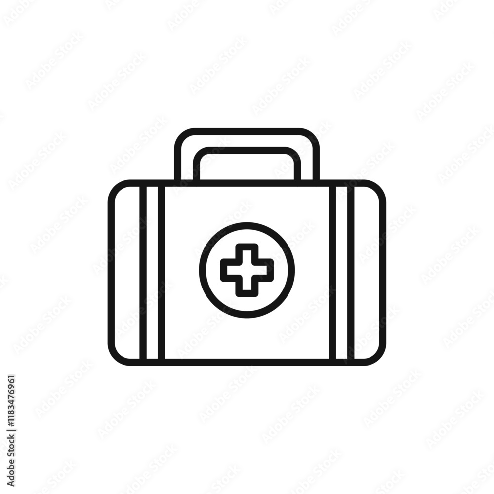 First Aid Icon Isolated flat vector in outline First Aid Icon Isolated flat vector in outline