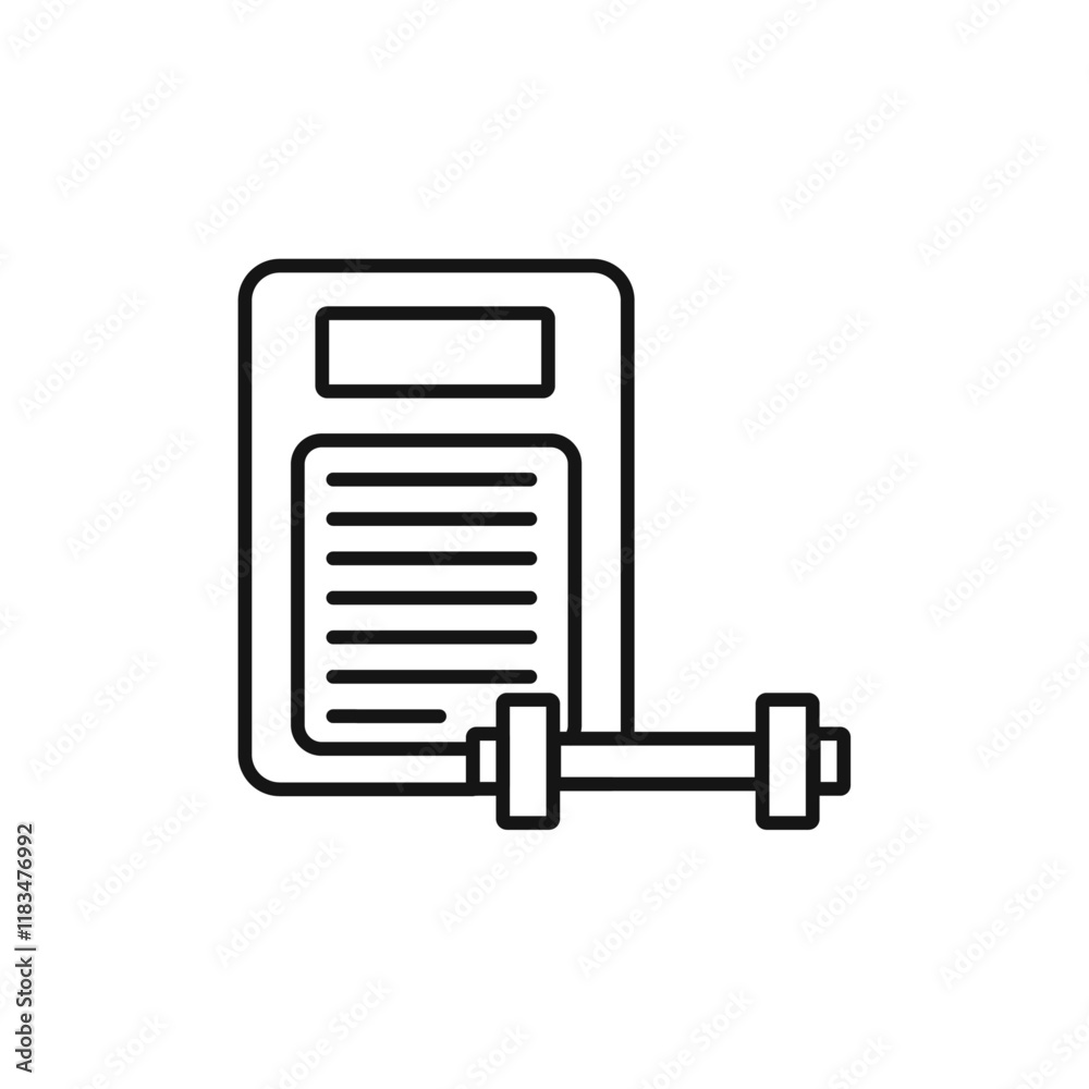 Fitness plan icon Isolated flat vector in outline Fitness plan icon Isolated flat vector in outline