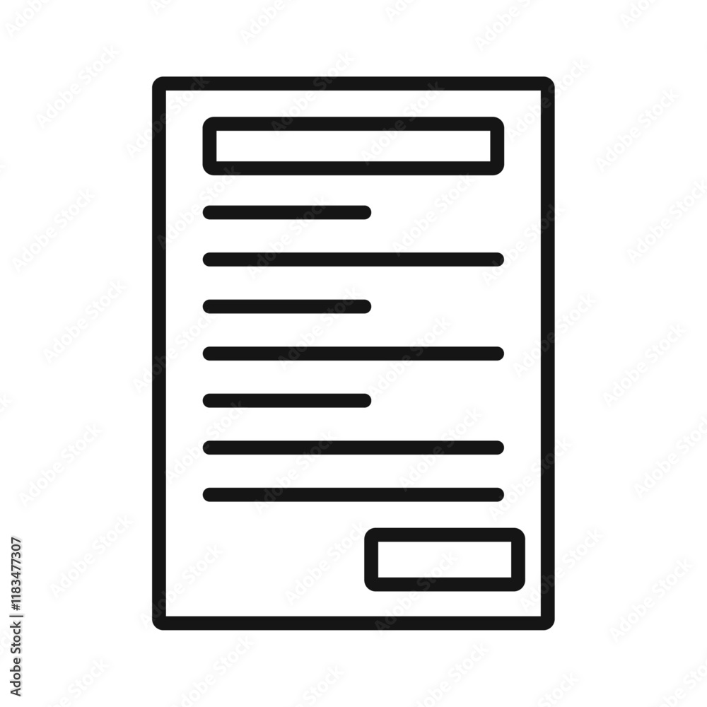 Form icon Isolated flat vector in outline Form icon Isolated flat vector in outline