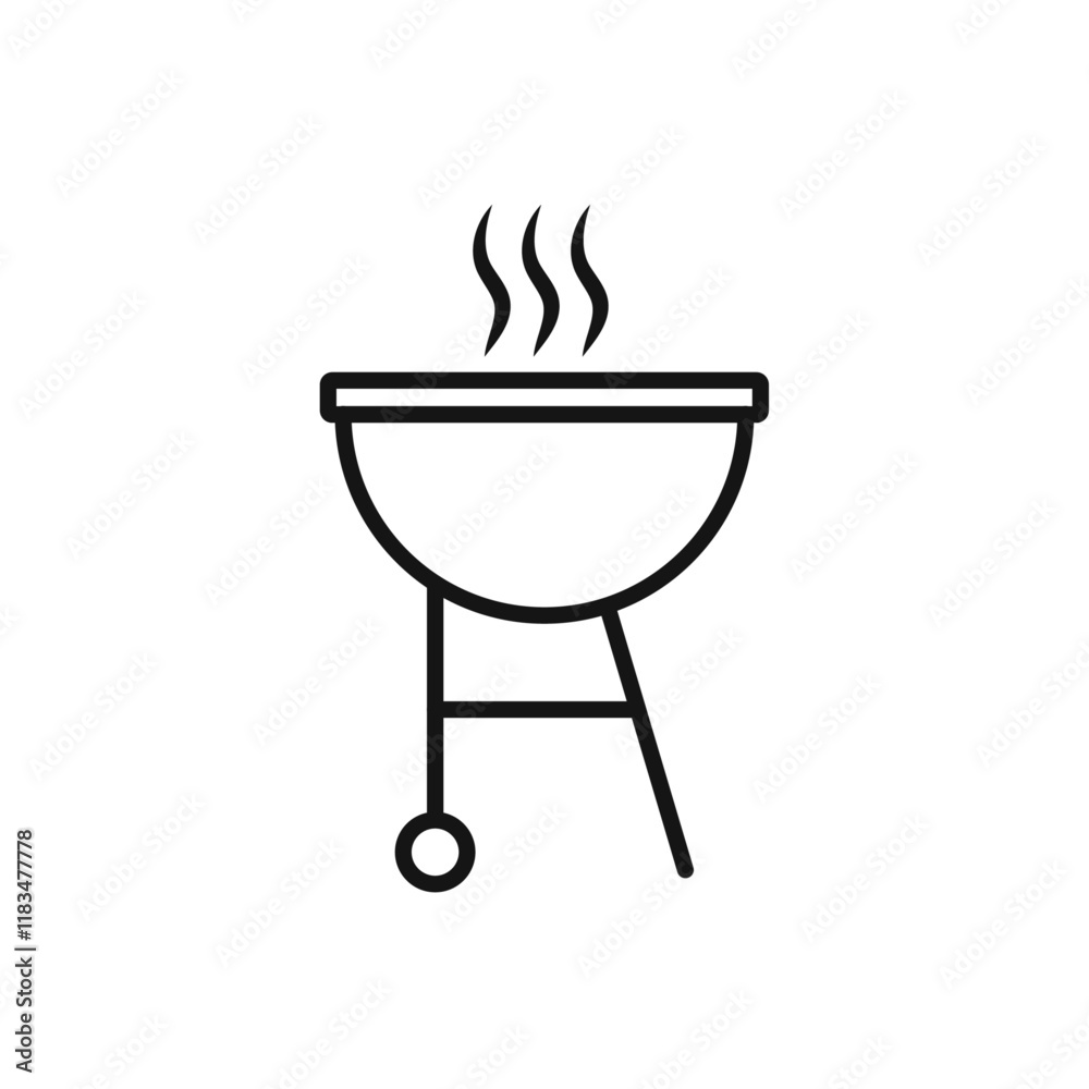 Grill icon Isolated flat vector in outline Grill icon Isolated flat vector in outline