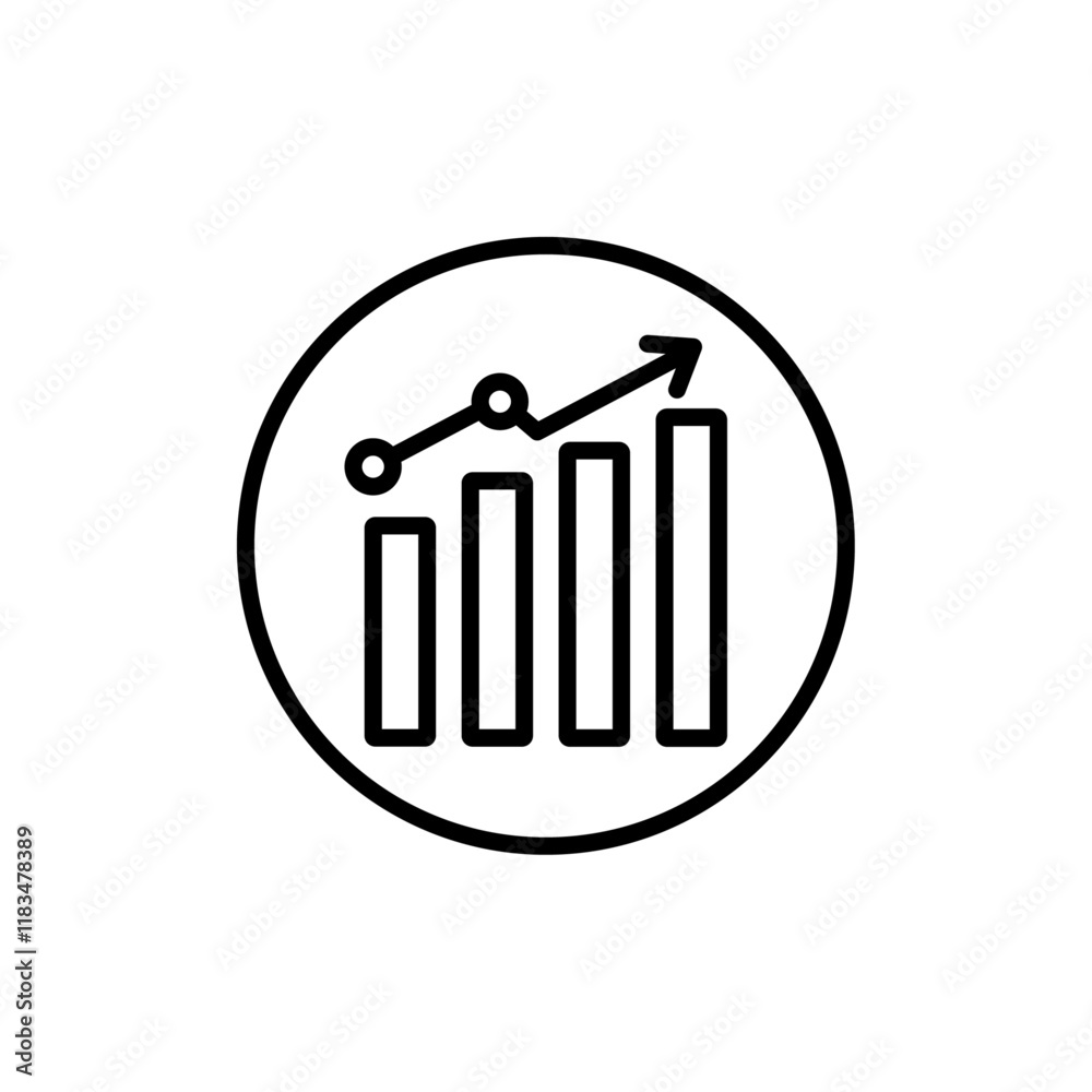 Improvement growth icon Isolated flat vector in outline Improvement growth icon Isolated flat vector in outline