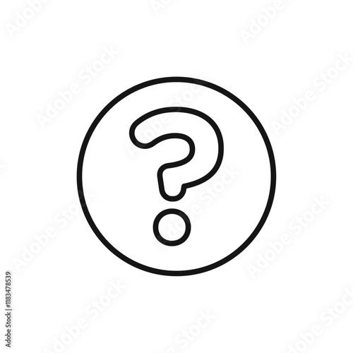 Interrogation icon Isolated flat vector in outline