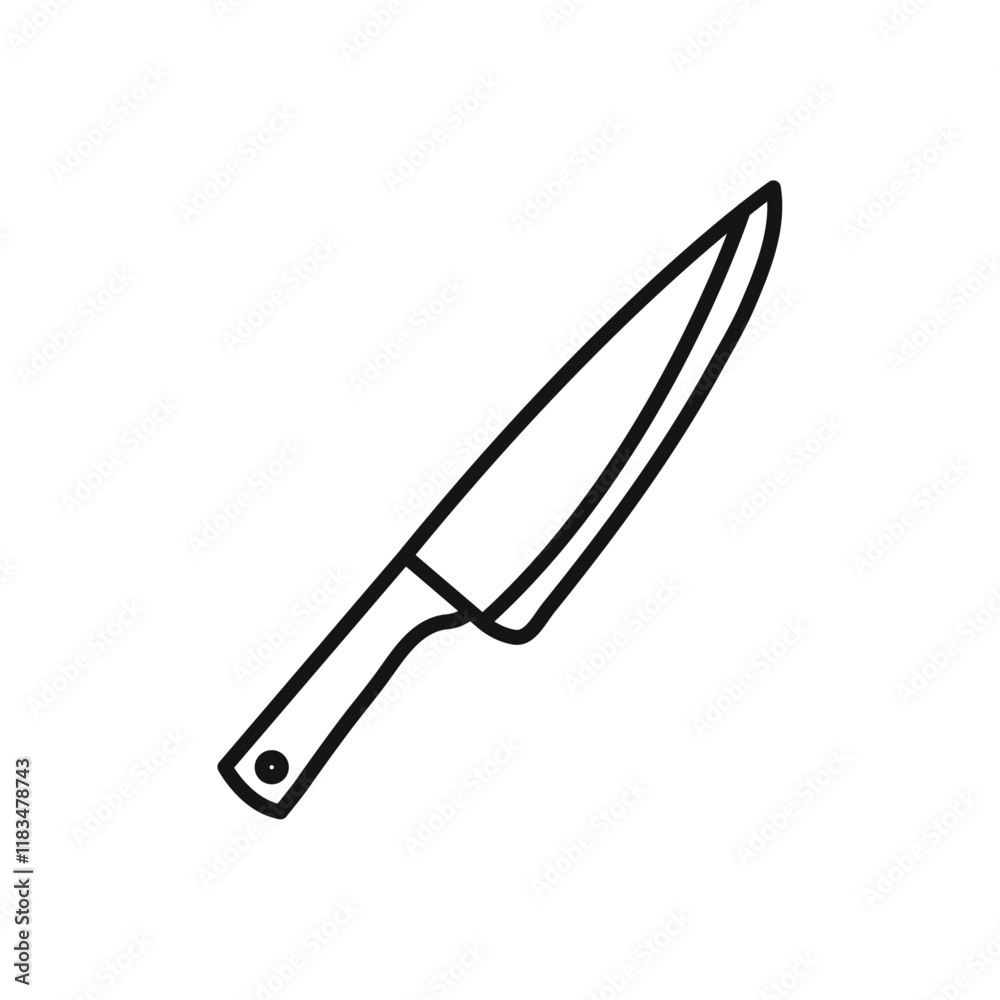 knife icon Isolated flat vector in outline knife icon Isolated flat vector in outline