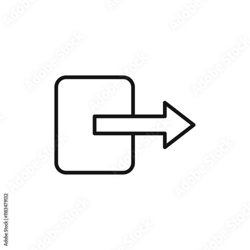 Log out icon Isolated flat vector in outline